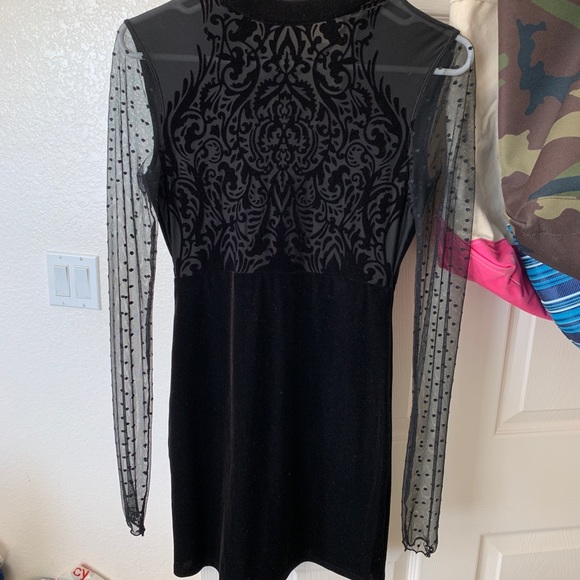 Intimately free people mesh polka dot velvet desss - Picture 2 of 4